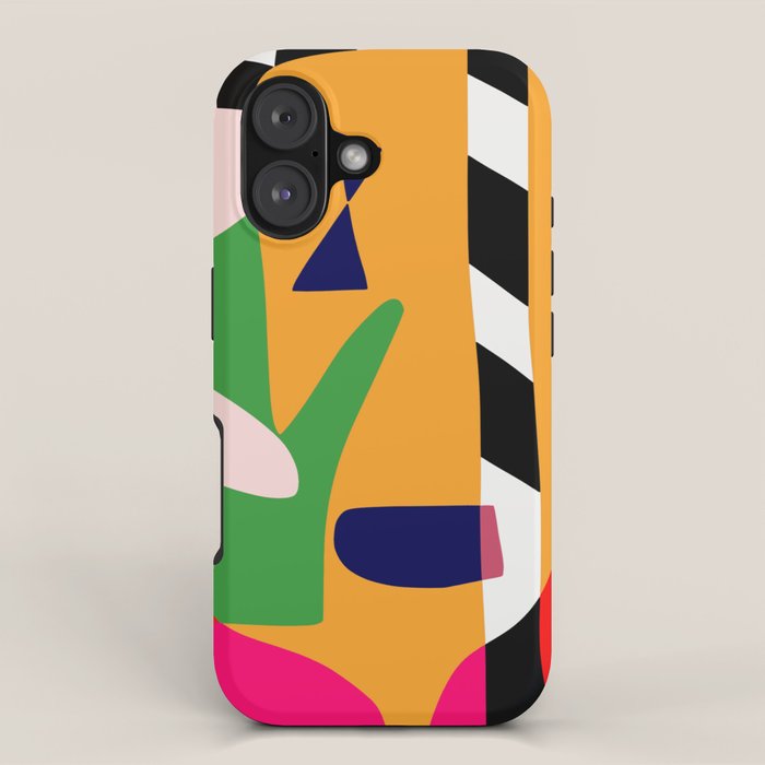 Bold and vibrant abstract shapes iPhone Case Gallery Image 1