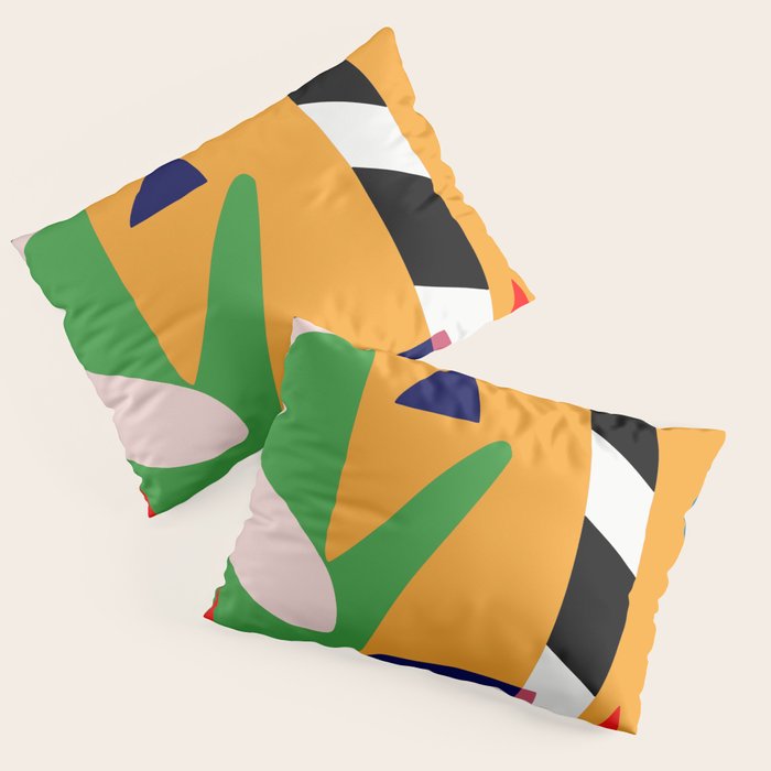 Bold and vibrant abstract shapes Pillow Sham Gallery Image 3