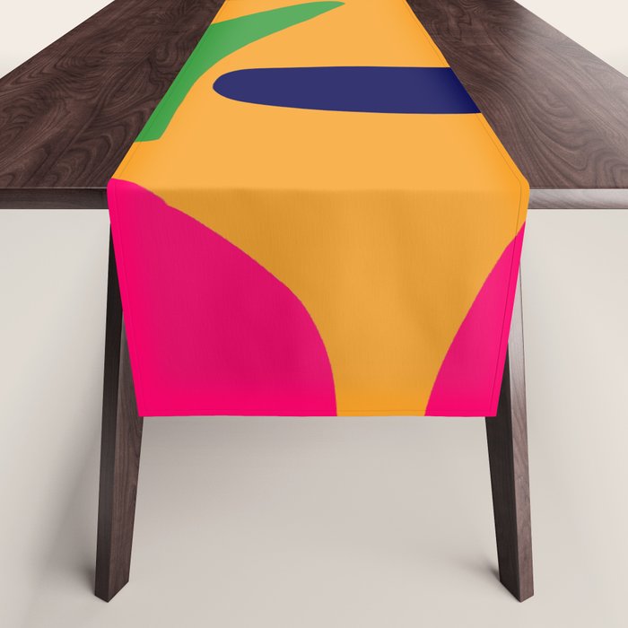 Bold and vibrant abstract shapes Table Runner Gallery Image 1