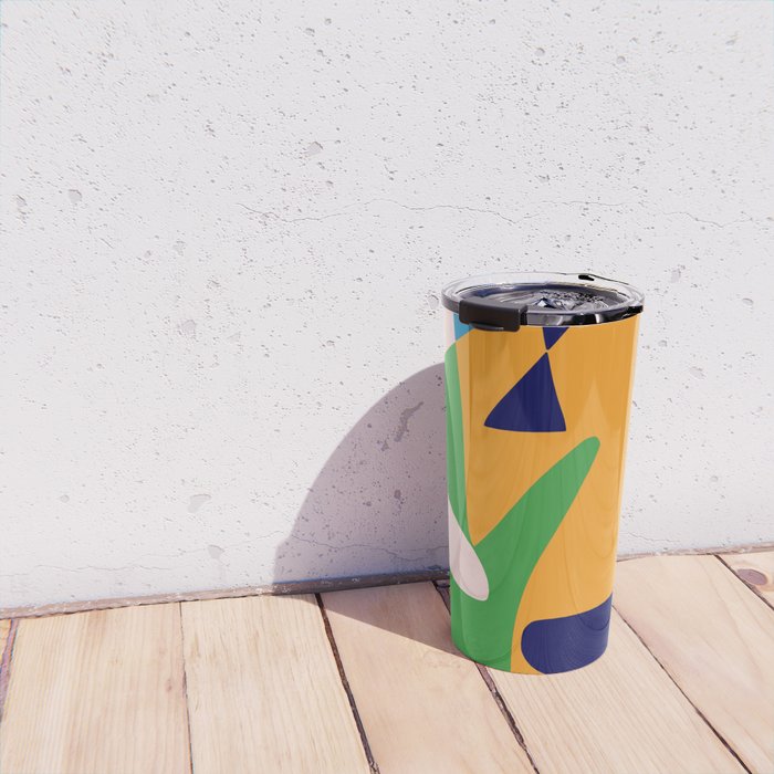 Bold and vibrant abstract shapes Travel Mug Gallery Image 4
