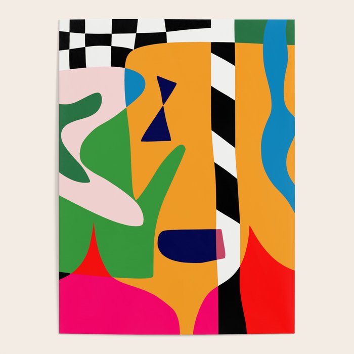 Bold and vibrant abstract shapes Poster Gallery Image 4