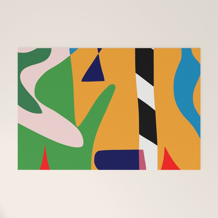 Bold and vibrant abstract shapes Welcome Mat Gallery Image 1