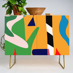 Bold and vibrant abstract shapes Credenza Gallery Image 1