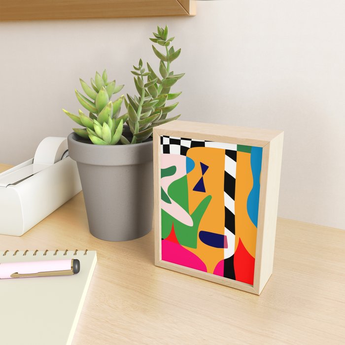 Bold and vibrant abstract shapes Mini Art Print Gallery Image 2