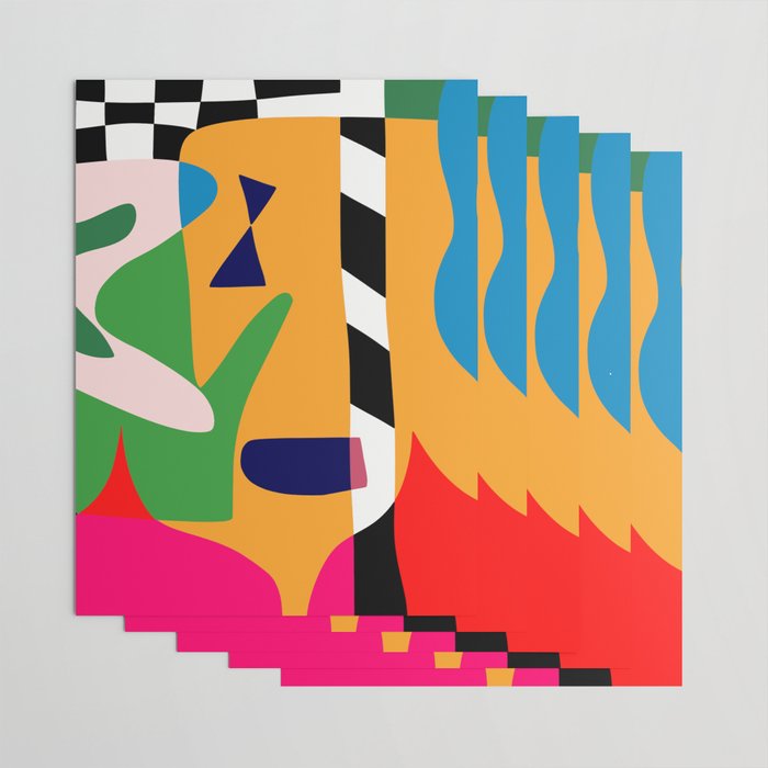 Bold and vibrant abstract shapes Wrapping Paper Gallery Image 3