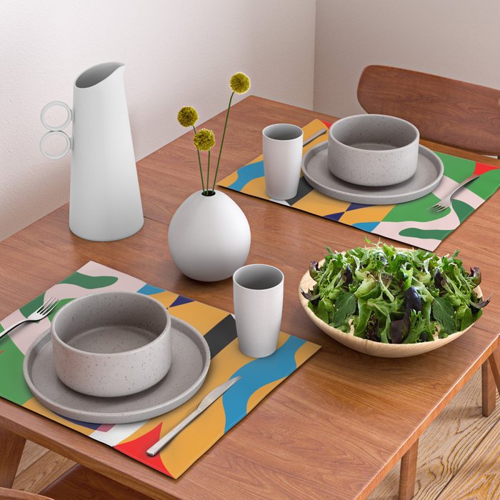 Bold and vibrant abstract shapes Placemat Gallery Image 2