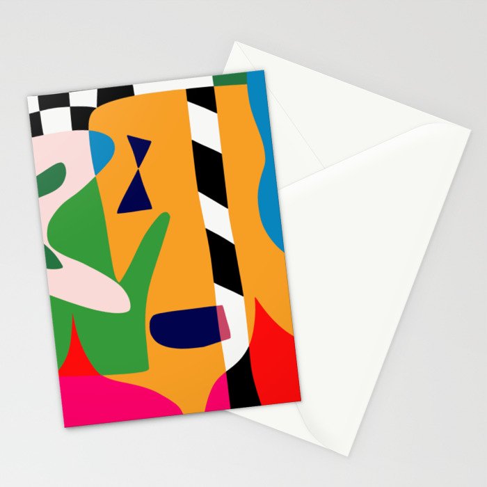 Bold and vibrant abstract shapes Stationery Card Gallery Image 2