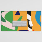 Bold and vibrant abstract shapes Desk Mat Gallery Image 1