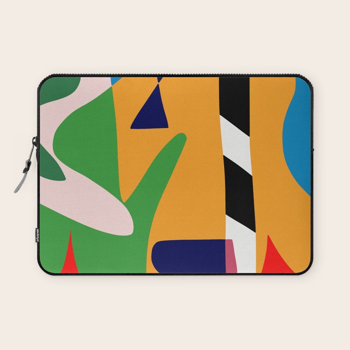 Bold and vibrant abstract shapes Laptop Sleeve Gallery Image 1