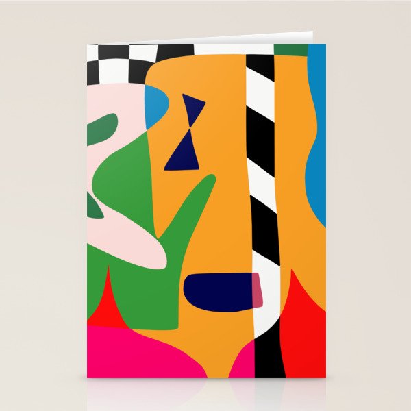 Bold and vibrant abstract shapes Stationery Card Gallery Image 2