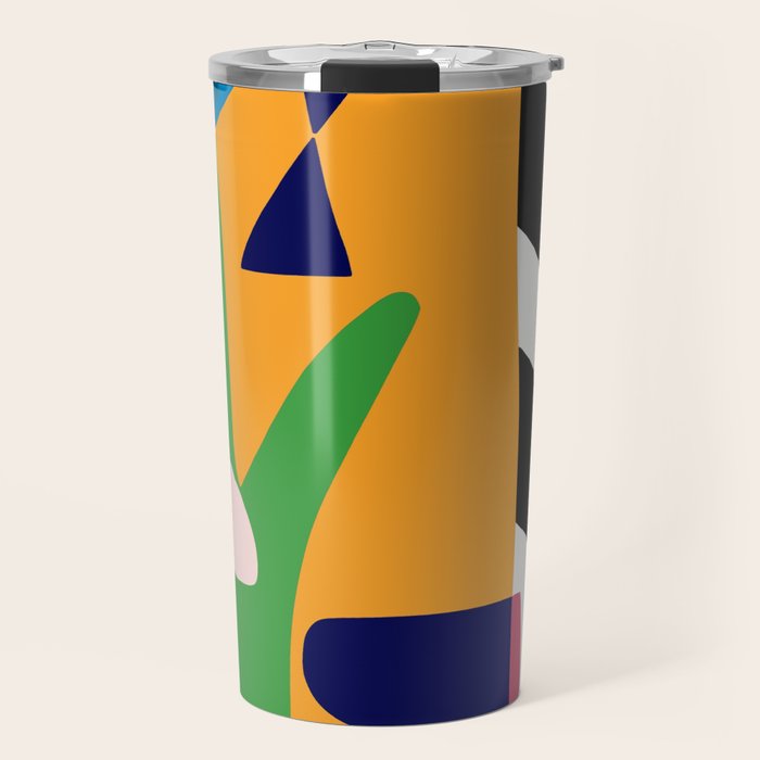 Bold and vibrant abstract shapes Travel Mug Gallery Image 1