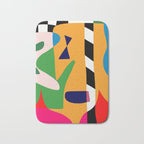 Bold and vibrant abstract shapes Bath Mat Gallery Image 1
