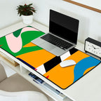 Bold and vibrant abstract shapes Desk Mat Gallery Image 2