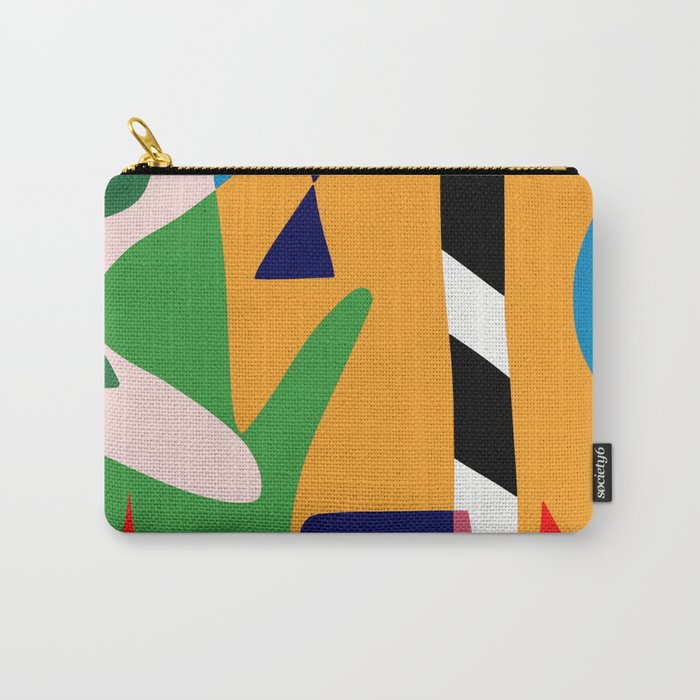Bold and vibrant abstract shapes Carry All Pouch Gallery Image 1