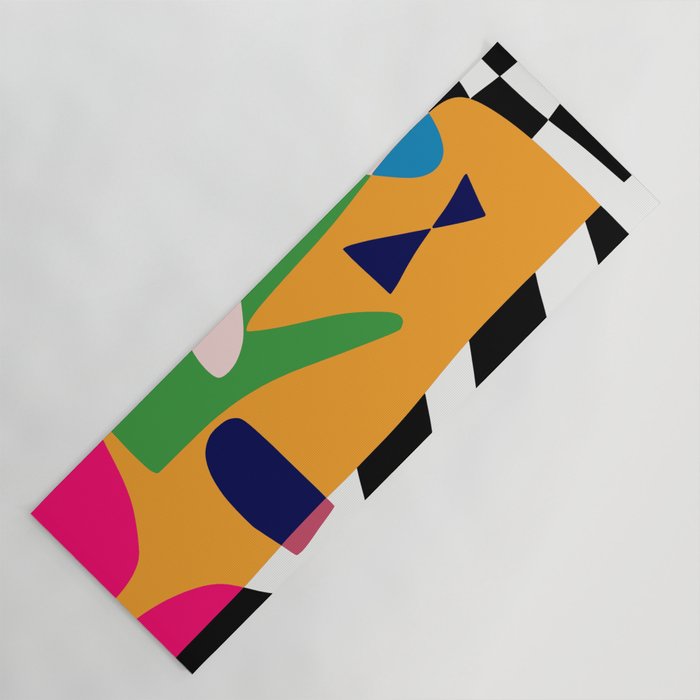 Bold and vibrant abstract shapes Yoga Mat Gallery Image 1