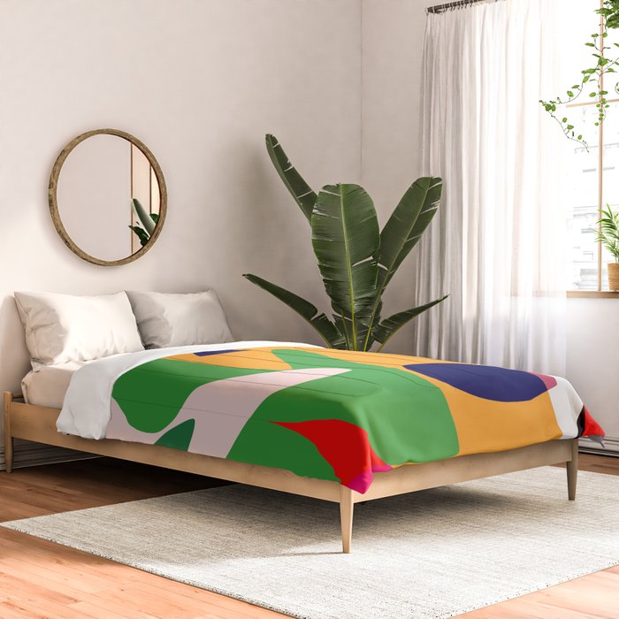 Bold and vibrant abstract shapes Comforter Gallery Image 2