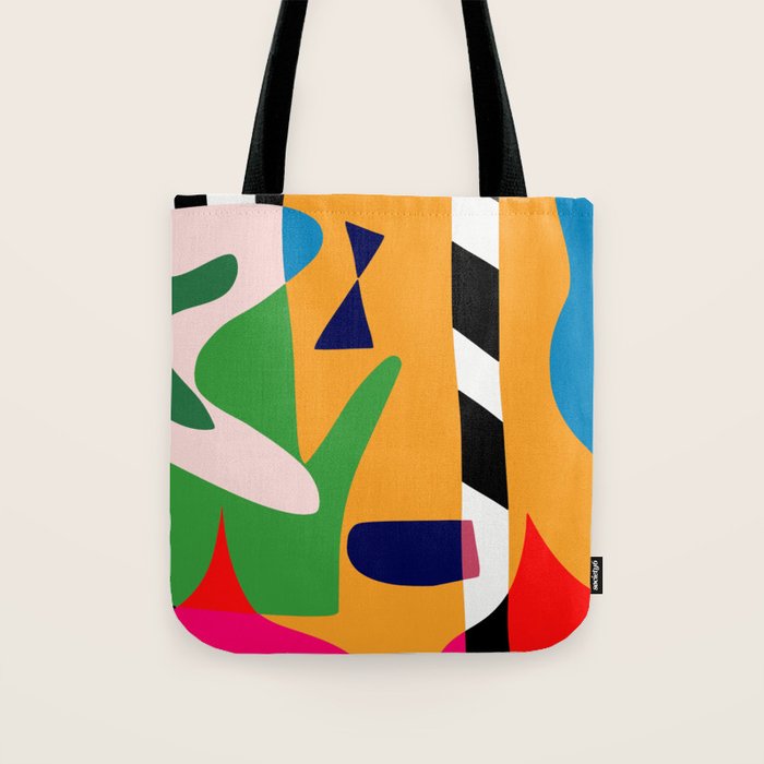 Bold and vibrant abstract shapes Tote Bag Gallery Image 1