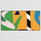 Bold and vibrant abstract shapes Desk Mat Gallery Image 3
