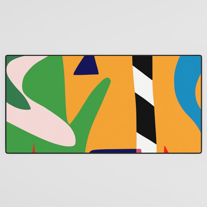 Bold and vibrant abstract shapes Desk Mat Gallery Image 3