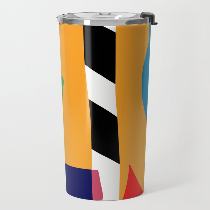 Bold and vibrant abstract shapes Travel Mug Gallery Image 2