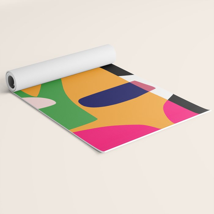 Bold and vibrant abstract shapes Yoga Mat Gallery Image 2