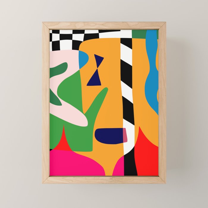 Bold and vibrant abstract shapes Mini Art Print Gallery Image 1