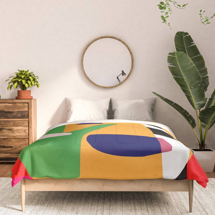 Bold and vibrant abstract shapes Comforter Gallery Image 3
