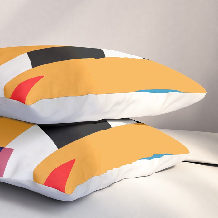 Bold and vibrant abstract shapes Pillow Sham Gallery Image 3