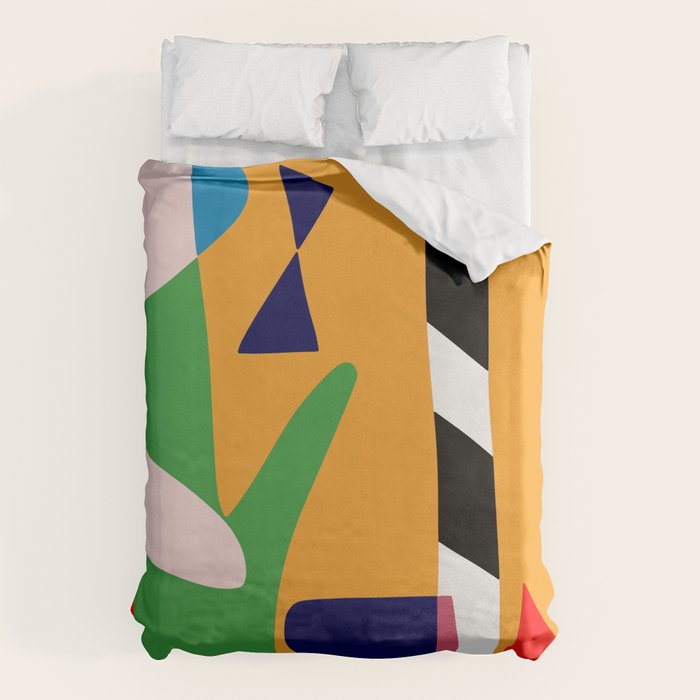 Bold and vibrant abstract shapes Duvet Cover Gallery Image 1