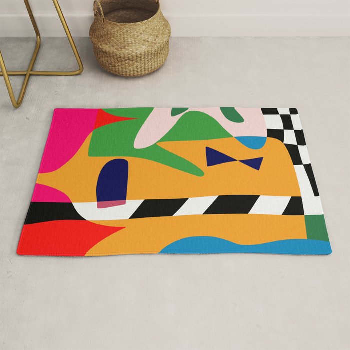 Bold and vibrant abstract shapes Rug Gallery Image 1