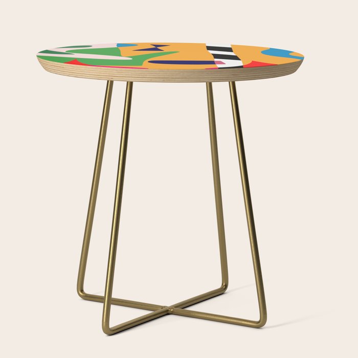 Bold and vibrant abstract shapes Side Table Gallery Image 1