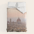 Sunset In Florence, Tuscany Photo | Il Duomo Cathedral In Soft Pastel Colors Art Print | Italy Travel Photography Comforter Gallery Image 6