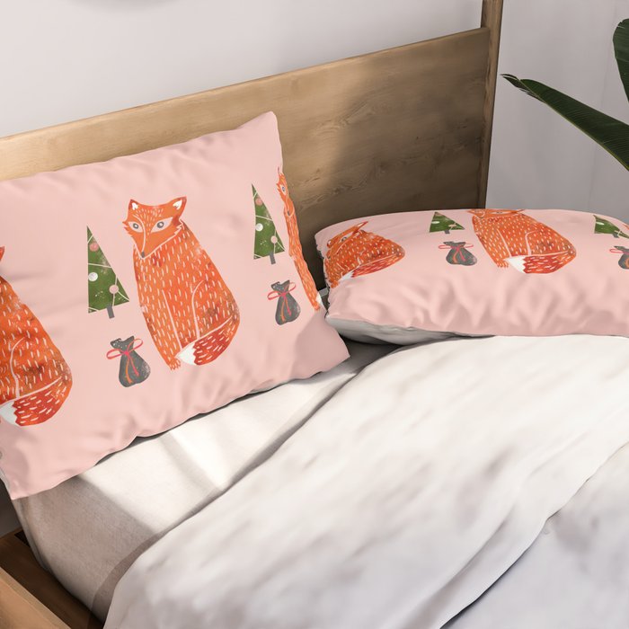 Christmas fox - illustration Pillow Sham Gallery Image 2
