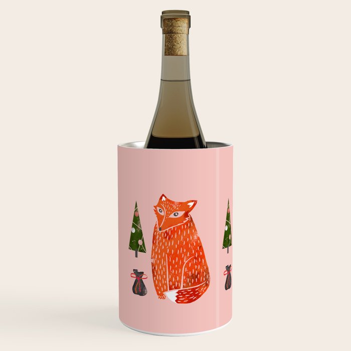 Christmas fox - illustration Wine Chiller Gallery Image 2