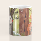 Enchanted forest & woodland animals in the snow Coffee Mug Gallery Image 4
