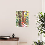 Enchanted forest & woodland animals in the snow Poster Gallery Image 2