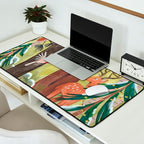 Enchanted forest & woodland animals in the snow Desk Mat Gallery Image 2