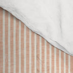 linen textured stripes - peach Comforter Gallery Image 4