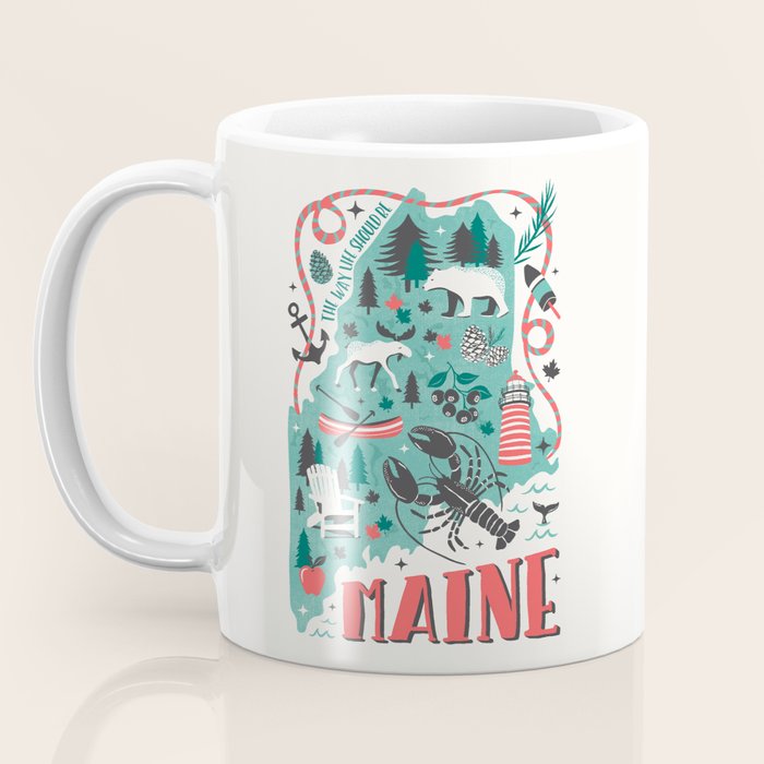 Maine Map Coffee Mug Gallery Image 3