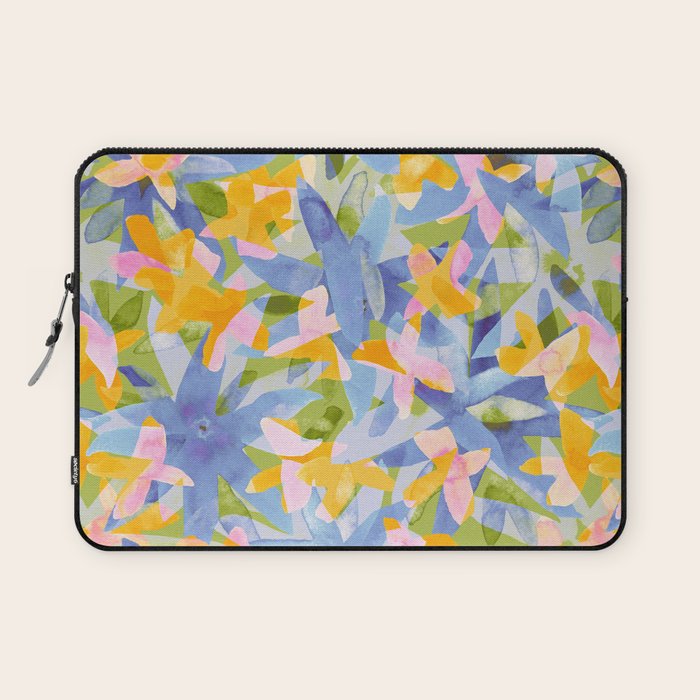 Watercolor Blooms #1 Laptop Sleeve Gallery Image 1
