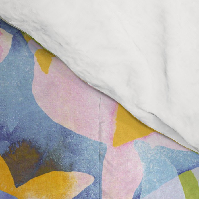 Watercolor Blooms #1 Comforter Gallery Image 4