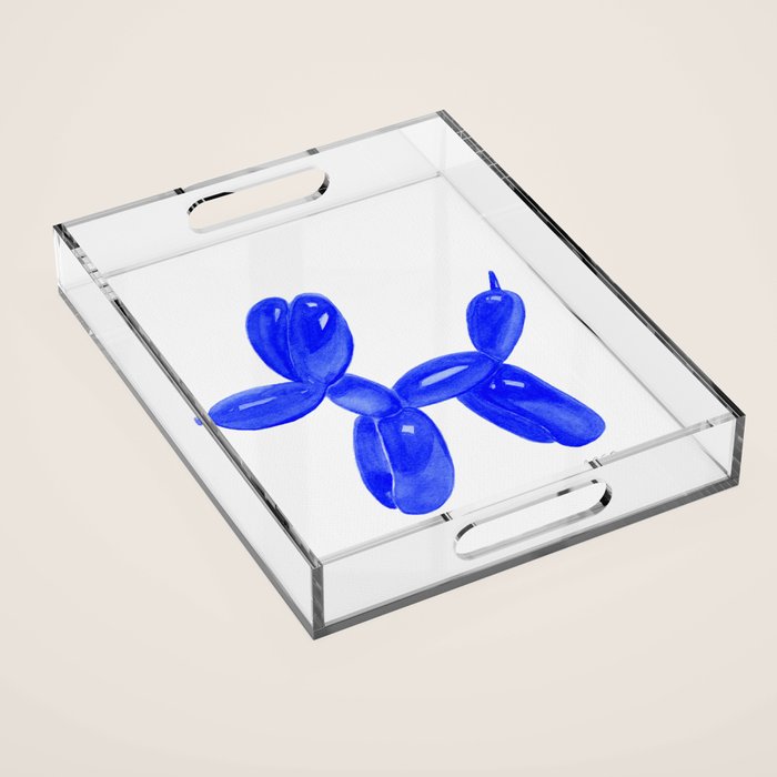 Balloon Dog Navy Blue  Acrylic Tray Gallery Image 1