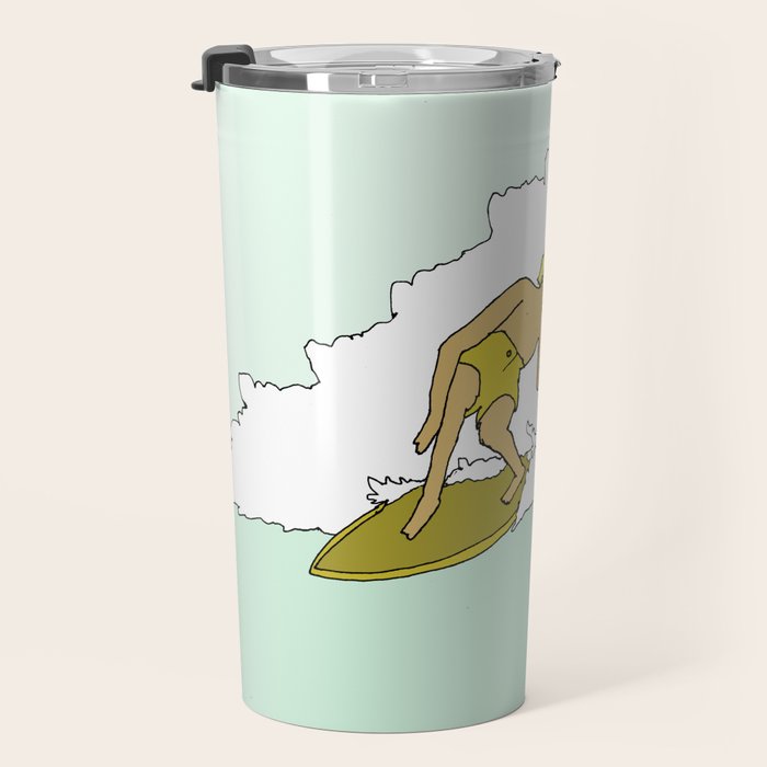 70s outer banks surf // retro surf by surfy birdy Travel Mug Gallery Image 3
