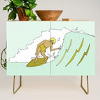 70s outer banks surf // retro surf by surfy birdy Credenza Gallery Image 1