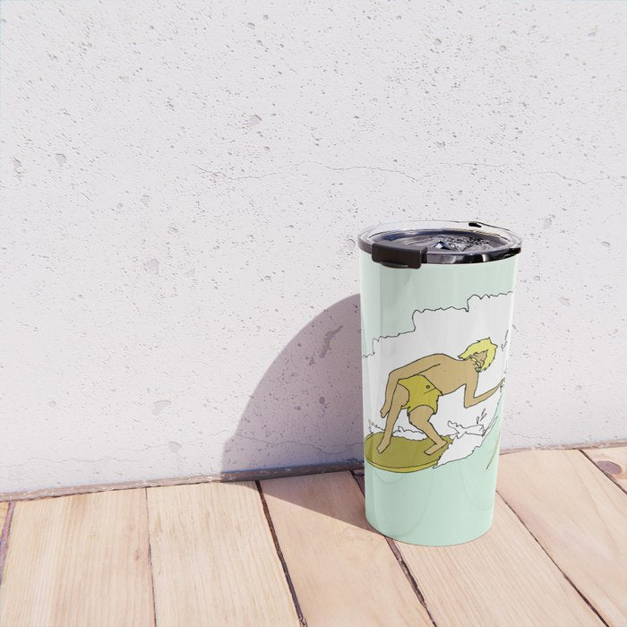 70s outer banks surf // retro surf by surfy birdy Travel Mug Gallery Image 4