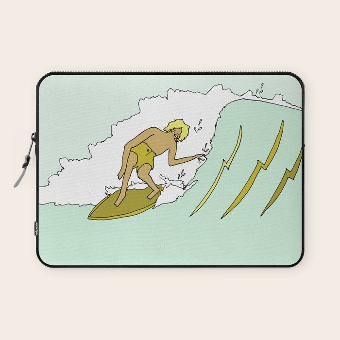 70s outer banks surf // retro surf by surfy birdy Laptop Sleeve Gallery Image 1