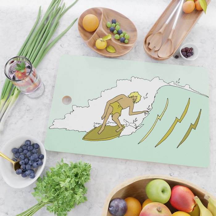 70s outer banks surf // retro surf by surfy birdy Cutting Board Gallery Image 2