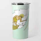 70s outer banks surf // retro surf by surfy birdy Travel Mug Gallery Image 1