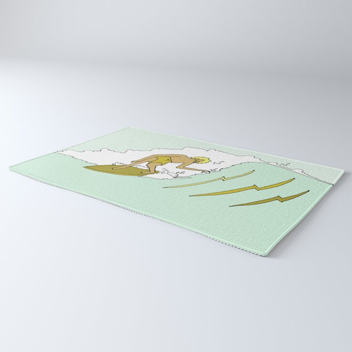 70s outer banks surf // retro surf by surfy birdy Rug Gallery Image 3