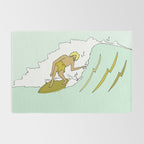 70s outer banks surf // retro surf by surfy birdy Rug Gallery Image 2